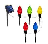 Qfdiwr Solar Lights for Pathway, Outdoor Pathway Lights | 5X Decorative Lights on Rhombic Garden Stake | Solar Garden Light, Outdoor Illuminated Stake Long