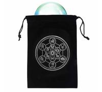 Qfdiwr Tarot Storage Bag | Durable Jewellery Bag Mysterious Black Magic Themed | Tarot Card Bag with Drawstring for Playing Cards Rider Waite Tarot Deck Oracle Cards, Section D, see description, See