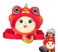 Qfdiwr Year of the Snake Plush Pillow, Year of the Snake Plush Pillow, Snake Mascot Plush Pillow, Stuffed Hand Muff, Cuddle Cushion, Hand Warmer with Blanket for