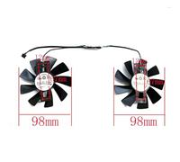 QFFOZSW 98MM 4PIN GAA8B2U R9 380 380X GPU Fan for Sapphire for Radeon 380x for Nitro Graphics Card Laptop parts(Silver)