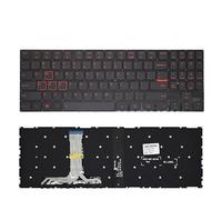 QFFOZSW US Spanish backlit keyboards for Y520 15IKB Y720 English SN20M27296 LCM16F8 Easy to replace(US Red Backlight)