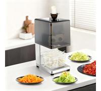 QFGain 200W Food Chopper, 700 RPM 100 lb/h Electric Scallion Shredder for Chili Green Beans Bell Peppers, Fully Rinse Design for Quick Cleaning, with Noise-Reducing Cover 3.4mm
