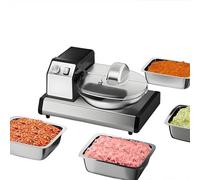 QFGain 250W Stainless Steel Electric Food Processor with Timer, 5.5L Large Capacity for Grinding Meat, Chopping Veggies, and Puree for Kitchen Aid, Baby Foot, Pet Food
