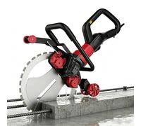 QFGain 9980W Automatic Wall Cutter Dustless Water System - 30cm Depth Concrete Saw Flush Cut for Reinforced Concrete/Brick/Foam Wall, Zero Dead Angle TwoSawBlades