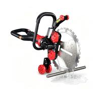 QFGain 9980W Wall Chaser for Concrete & Brick, 30cm Depth Automatic Cutter with Dust Removal Water System, Zero-Dead Angle Flush Cut, 180° Handle TwoSawBlades