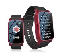 QFGain Auto Fall Detection GPS Smart Watch for Seniors, SOS Emergency Alert with GPS Location, 4G Elderly Watch with 2-Way Calling, IP67 Waterproof Red