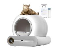 QFGain Automatic Cat Litter Box Self Cleaning, 65+15L Extra Large No Scooping Self-Clean Cat Litter Box Robot,with Sensors Protection/APP Control