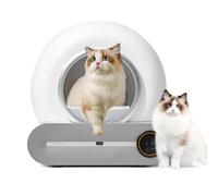 QFGain Automatic Cat Litter Box Self Cleaning, Cat Extra Large Litter Box for Multiple Cats, Auto Clean Cat Litter Box with APP Control, 65L+9L Smart Cat Toilet with Mat, Liner, Brush