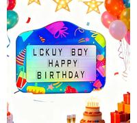 QFGain Billboard Board Atmosphere Props for Birthday Bottle Service, LED Light Box with Remote, 2025 Model Featuring Enhanced Anti-Drop Protection, with 2 Sets Letters & 1 Numbers Kit