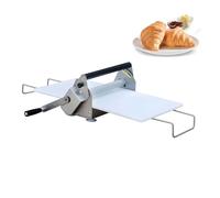 QFGain Commercial Dough Sheeter, Stainless Steel Manual Dough Rolling Machine, Folding & Space-Saving Design, for Bakery, Restaurant, and Professional Kitchen Use NotFoldable