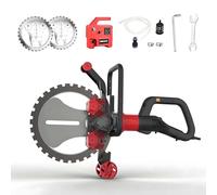QFGain Concrete Wall Cutter 9980W, Automatic Zero-Dead Angle Flush-Cut Saw for Reinforced Concrete/Red Brick/Foam Wall - 30cm Depth TwoSawBlades