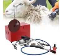 QFGain Electric Sheep Goat Grinding Shearing Machine, Wool Shears Clipper Cutter, 3600rpm/min Speed, 1000W Camel Cattle Farm Horse Shave Grooming Tool, 360° Flexible Rotation,220V