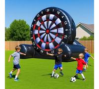 QFGain Jumbo Outdoor Soccer Target Dartboard with 6 Soccer Balls Electric Pump and Repair Patches, 10 Foot Tall Large Kick Game Carnival Games, Soccer Kicking Dartboard