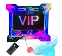 QFGain Lighted LED Letter Bottle Presenter - APP Programmable/Distant Control, with Color Change And Scrolling Message, Handheld Light Box, with Detachable Mobile Power Supply