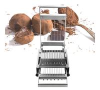 QFGain Manual Chocolate Cube Cutter, Stainless Steel Wire Cheese Cutter, 14mm 28mm Cutting Grids, Food Choppers for Butter, Soft Candy, Caramel, Gummy Candy, Rice Cake