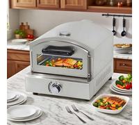 QFGain Portable Gas Pizza Oven with External Thermometer - 10-Minute Preheating to 650°F, Even Heat Distribution, Lightweight, for Camping, Patio & Outdoor Cooking