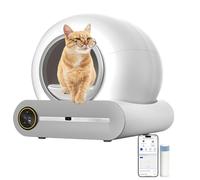 QFGain Smart Odor Control Self Cleaning Cat Litter Box,Large Litter Box Covered, Enclosed Kitty Litter Box for Multiple Cats, and Assemble, for Indoor, Anti-Urine Leakage