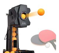 QFGain Table Tennis Training Machine with One-Key Ball Release - 2.4G Remote Robot, Adjustable Spin & Speed, Anti-Card Device, ABS Collecting Basket
