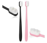 QFGasre 2 Pcs Extra Soft Toothbrush, Micro Nano Toothbrushes with 20000 Soft Bristles Painless Brushing for Sensitive Teeth Oral Recession Pregnant Women Elderly