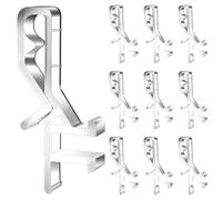 QFGasre 20 Pcs Valance Clips, 1-7/8 Inches Replacement Plastic Hidden Channel Valance Retainer Clear Clips for Valances with a Groove Window Blinds