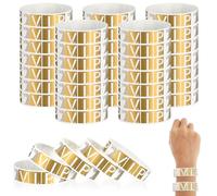 QFGasre 200pcs VIP Wristbands for Events Waterproof Wrist Bands Lightweight Paper Bracelets for Party Concert Club Amusement Park Festivals