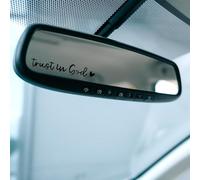 QFGasre 6 Pcs Trust in God Rearview Mirror Decal Car Stickers and Decals Rear View Mirror Decorative Stickers Christian Affirmation Reminder Sticker Car Accessories for Men Women