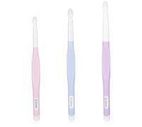 QFGasre Large Ergonomic Crochet Hooks Set 3 Pcs Knitting Needles Hook Needles for Arthritic Hands Long Ergonomic Crochet Hooks for Chunky Yarn Weaving Blanket(8.0mm 10.0mm 12.0mm)