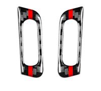 QFJFBGGH Decoration Strips Interior Carbon Fiber Both Sides Air Outlet Knobs Trim Cover Car Interiors Decoration Sticker For BMW 5 Series For E60 2004-2007 Frame Cover Trim(Pink)