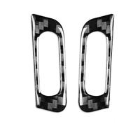 QFJFBGGH Decoration Strips Interior Carbon Fiber Both Sides Air Outlet Knobs Trim Cover Car Interiors Decoration Sticker For BMW 5 Series For E60 2004-2007 Frame Cover Trim(Dark Green)