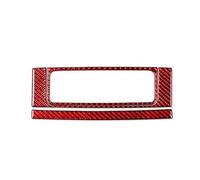 QFJFBGGH Decoration Strips Interior Central Radio Panel Upper Cover Decorative Car Interior Decoration Sticker For Dodge For Ram 1500 2013-2015 Frame Cover Trim(Red)