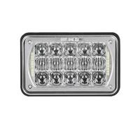 QFJFBGGH Motorcycle Headlights 1pcs DOT Black Motorcycle DRL Lamp 4X6 LED Headlight For XR250 XR400 XR650 For Suzuki DRZ Accessories Rectangular Light LED Headlamp(Sliver)