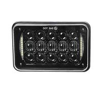 QFJFBGGH Motorcycle Headlights 1pcs DOT Black Motorcycle DRL Lamp 4X6 LED Headlight For XR250 XR400 XR650 For Suzuki DRZ Accessories Rectangular Light LED Headlamp(Black)