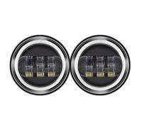 QFJFBGGH Motorcycle Headlights 2 PCS 4.5 Inch Motorcycle Led Fog Light 4 1/2 Auxiliary Passing Lamp For Motorcycles 30W Waterproof Fog Lights LED Headlamp(2pcs with halo)