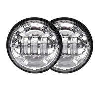 QFJFBGGH Motorcycle Headlights 2 PCS 4.5 Inch Motorcycle Led Fog Light For Road King For Electra For Glide For Ultra Classic LED Fog Lights Projector Auxiliary Headlight LED Headlamp(Chrome)