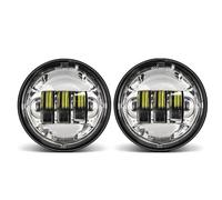 QFJFBGGH Motorcycle Headlights 2PCS 4.5 Inch Motorcycle Led Fog Light DRL 30W Waterproof 4 1/2 Auxiliary Passing Lamp For Motorcycles Fog Lamp LED Headlamp(Sliver NO Halo)