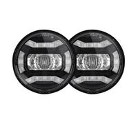 QFJFBGGH Motorcycle Headlights 2PCS 4.5" LED Fog Auxiliary Spot Lamps Black Chrome 4 1/2" Inch Motorcycle Fog Lights For 30W Waterproof 4.5" Fog Lamps LED Headlamp(001 black)