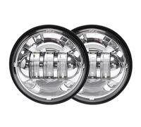 QFJFBGGH Motorcycle Headlights 2PCS 4.5" LED Fog Auxiliary Spot Lamps Black Chrome 4 1/2" Inch Motorcycle Fog Lights For 30W Waterproof 4.5" Fog Lamps LED Headlamp(002 chrome)