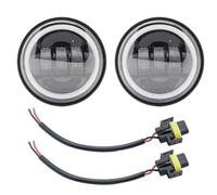 QFJFBGGH Motorcycle Headlights 4-1/2" 4.5 Inch 30W LED Fog Lights Projector Auxiliary Moto Headlight Motorcycle Passing Fog Light Lamp LED Headlamp(Black DRL)