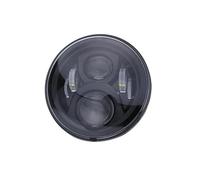 QFJFBGGH Motorcycle Headlights 7" HeadLight 7 Inch Motorcycle Headlamp H4 High Low Beam For Touring For Ultra For Classic For Electra For Street LED Headlamp(Black B)