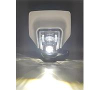 QFJFBGGH Motorcycle Headlights For TE FE FC TC TX 125-500 701 For Supermoto For Enduro Headlight Plate Motorcycle Parts Dirt Bike Motocross LED Headlight LED Headlamp(WHITE)