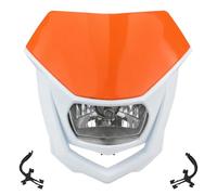 QFJFBGGH Motorcycle Headlights Motocross Halogen Headlight Fairing Universal Motorcycle Dual Sport Headlight Head Lamp Dirt Pit Bike For XR For CRF 150-230 LED Headlamp(HL336-2)