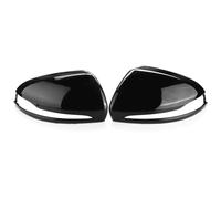 QFJFBGGH Rearview Mirror Cover Carbon Fiber/Glossy Black Car Rearview Mirror Cover Side Wing Cap For Mercedes For Benz C GLC S E Class W205 X253 W222 W213 W238 Wing Mirror Cover(Glossy Black)