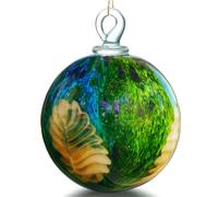 QFkris 4" Hanging Gazing Balls for Gardens Decorative Outdoor Hand-Blown Glass Ornament Friendship Balls Witch Ball