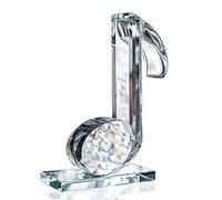 QFkris 5'' Height Crystal Eighth Note Figurines Collectibles Glass Musical Sculpture Statue for Home Piano Guitar Gifts Souvenirs