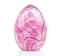QFkris Crystal Blessings Paperweight Easter Eggs Blown Glass Art Figurine Collectibles Desk Decor (Pink)