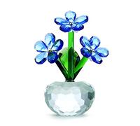 QFkris Forget-Me-Not Crystal Flower Figurines, Crystal Blue Flowers Figurine Table Collectible Ornament Home Decoration Souvenir Gifts