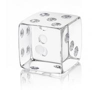 QFkris Glass Dice Paperweight Glass Art Dice Figurine Paper Weights for Desk