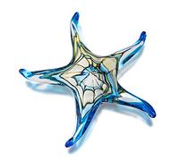 QFkris Glass Starfish Figurine Collectibles Hand Blown Art Glass Sea Animals Marine Life Sculpture Home Decor Murano for Women