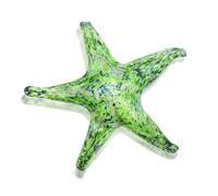 QFkris Hand Blown Glass Starfish Figurines, Glass Sea Life Animal Ornaments for Home Decor, Star Fish Paperweight for Office Deck, Gift for Mom Women