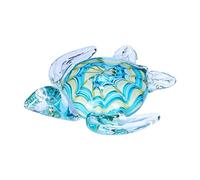 QFkris Handmade Glass Figurine Blown Sea Turtle, Glass Sculpture, Home Decor, Birthdat Present